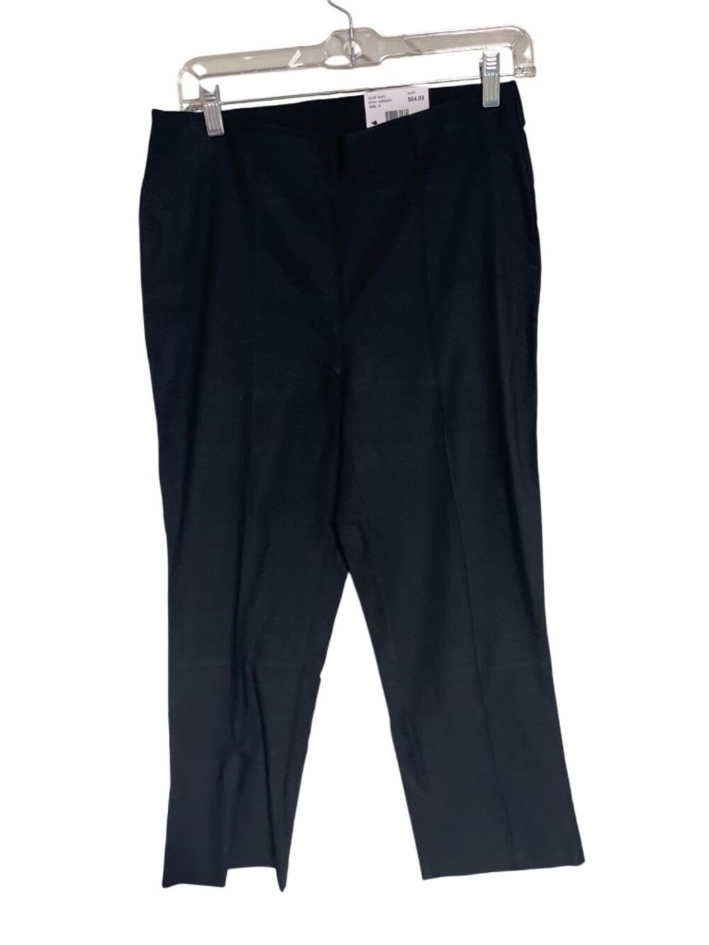 Rafaella Womens Black Pin Tuck Crop Pants Size 6 Stretch Fit Office Minimalist